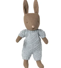 Maileg Dukker Og Tilbehør>Hare - Micro - Strikket Dragt - Brun/Blå