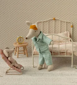 Maileg Dukker Og Tilbehør|Miniature Skråstol - My - Rosa m. Blomster