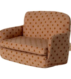 Maileg Dukker Og Tilbehør|Miniature Sofaseng - Mus -Prikker