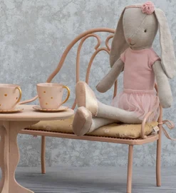 Maileg Dukker Og Tilbehør|Miniature Vintage Bænk - Mini - Rosa