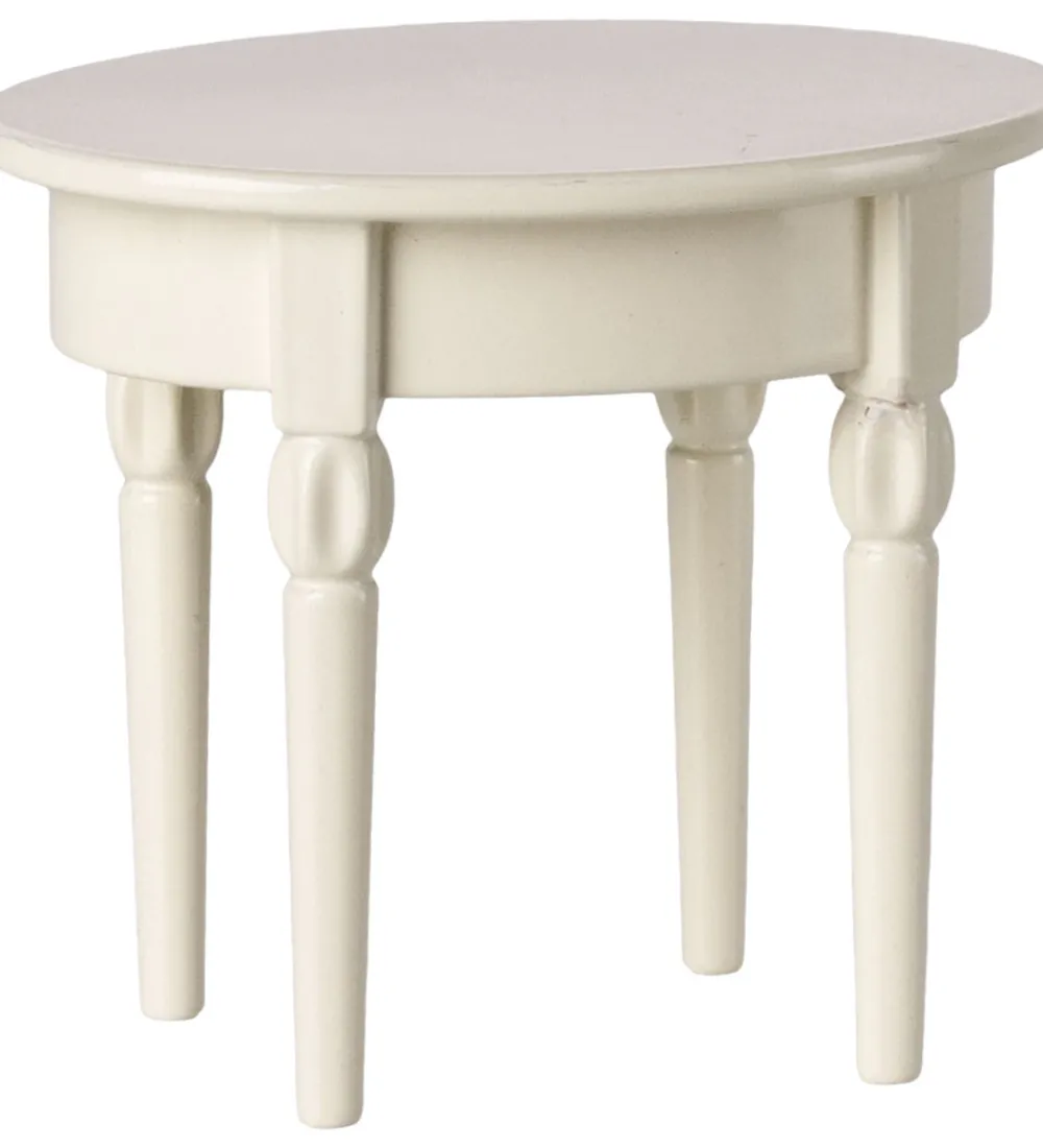 Maileg Dukker Og Tilbehør|Miniature Vintagebord - Mus - Råhvid