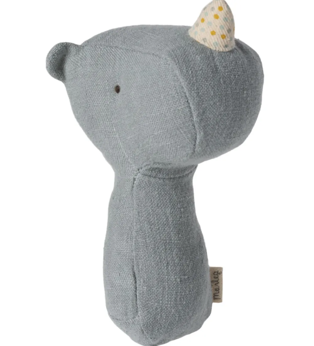Maileg Gribelegetøj|Rangle - Lullaby Friends - Næsehorn - Dusty Blue