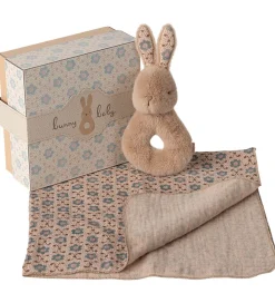 Maileg Gribelegetøj>Ranglesæt - Harerangle/Stofble- Cream Peach