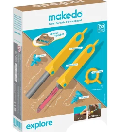 MakeDo Kreativ Leg|Kreasæt|Værktøj til Pap - Explore - 50 Dele