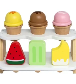 MaMaMeMo Legemad|Trælegetøj|Isbar m. 6 Is - Træ