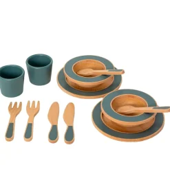 MaMaMeMo Legemad|Legekøkken Og Legemøbel>Spisestel - Træ - Emerald Green