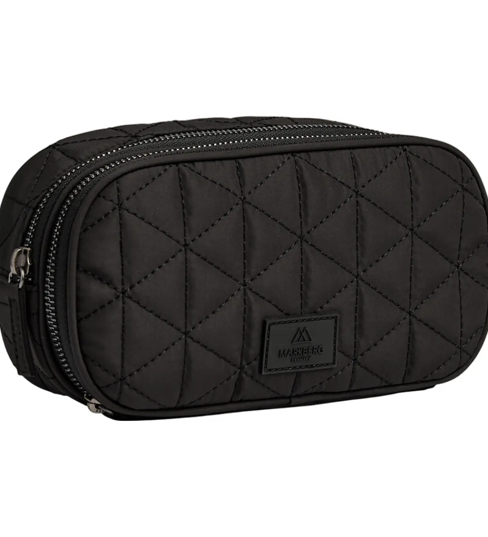 Markberg Toilettasker|Pleje- Og Toiletartikler>Makeup Taske - JustMBG - Quilt - Sort