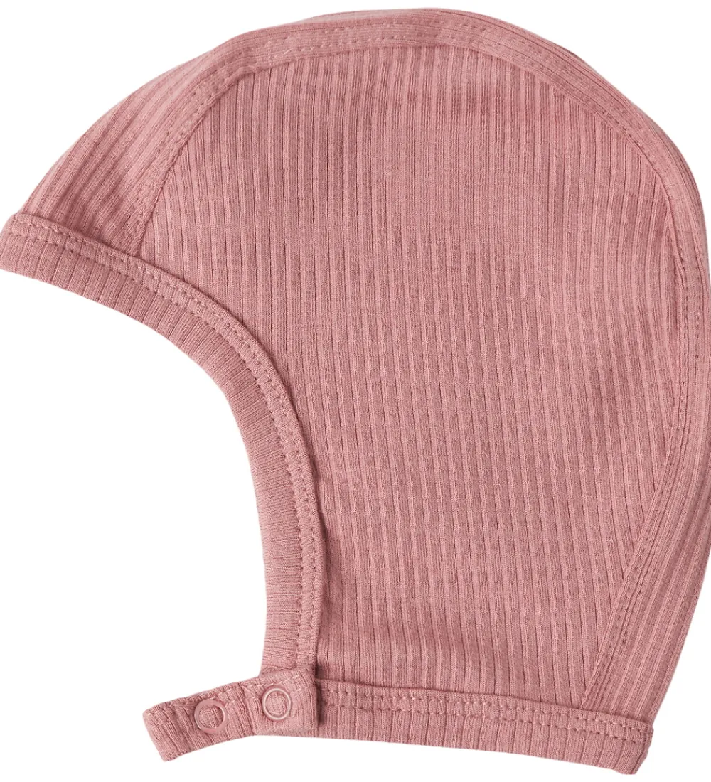 Børn MarMar Babyhjelme>Babyhjelm - Rib - Modal - Rose Parfait