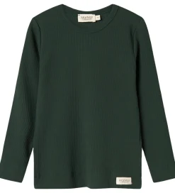 Børn MarMar Juletøj>Bluse - Rib/Modal - Dark Leaf