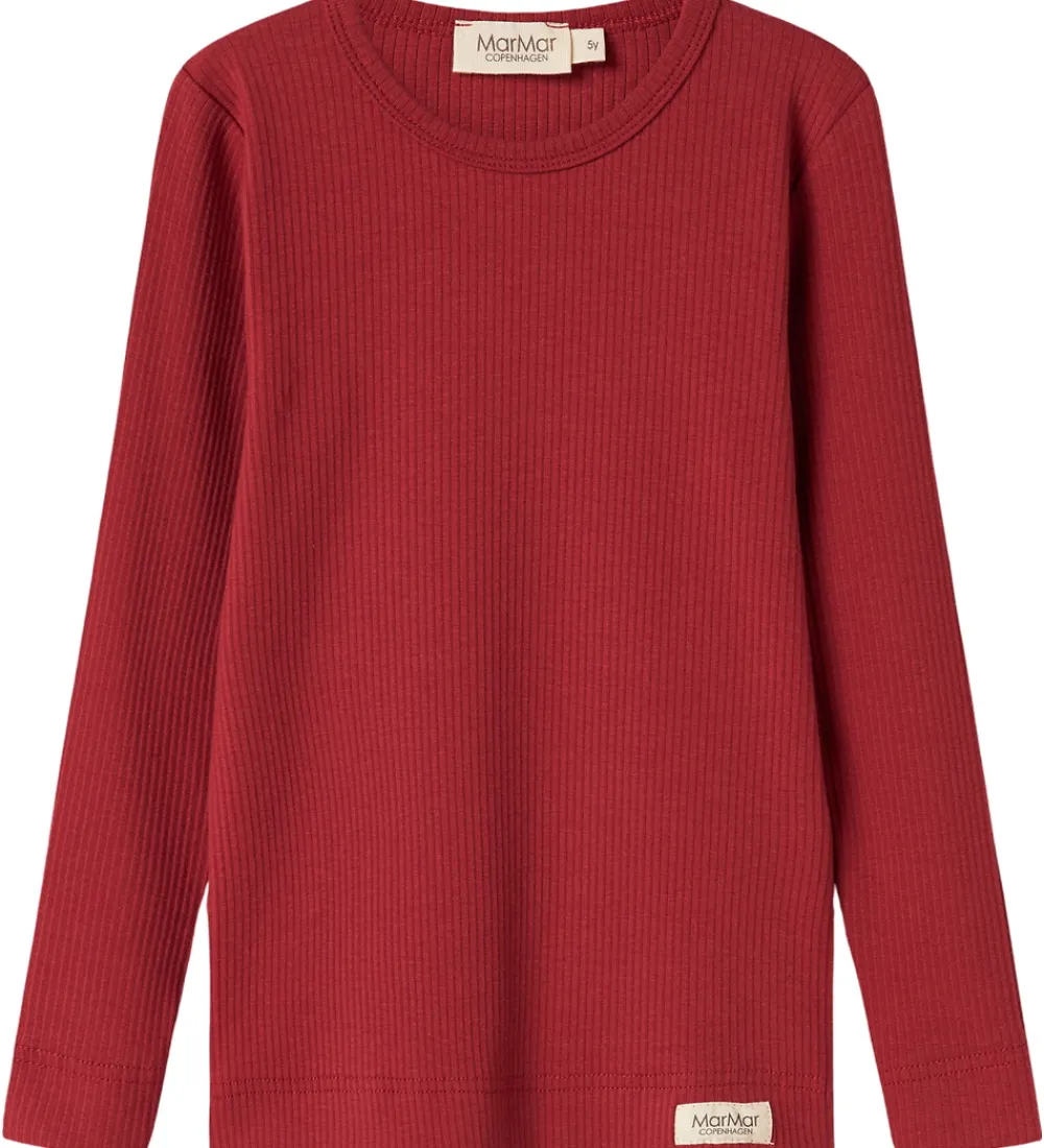 Børn MarMar Juletøj|Bluse - Rib/Modal - Hibiscus Red