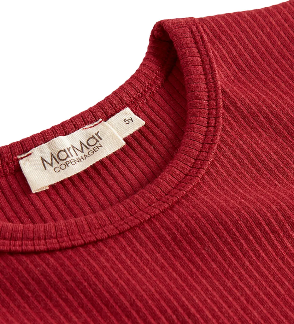 Børn MarMar Juletøj|Bluse - Rib/Modal - Hibiscus Red
