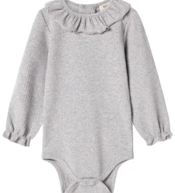 Børn MarMar Bodyer>Body l/æ - Rib/Modal - Brandine - Light Grey Melange