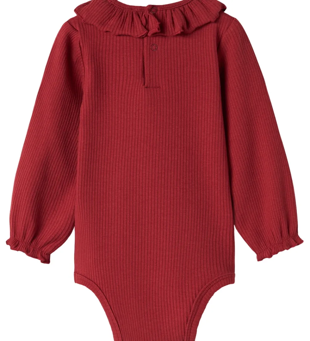 Børn MarMar Juletøj|Bodyer>Body l/æ - Rib/Modal - Brandine - Hibiscus Red