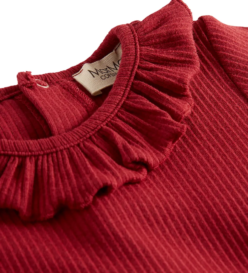 Børn MarMar Juletøj|Bodyer>Body l/æ - Rib/Modal - Brandine - Hibiscus Red