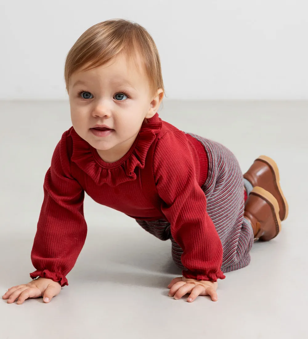 Børn MarMar Juletøj|Bodyer>Body l/æ - Rib/Modal - Brandine - Hibiscus Red