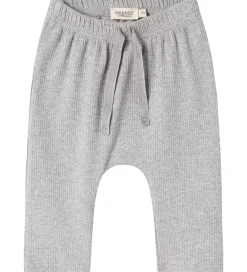 Børn MarMar Bukser Og Jeans>Bukser - Rib/Modal - Pico - Light Grey Melange