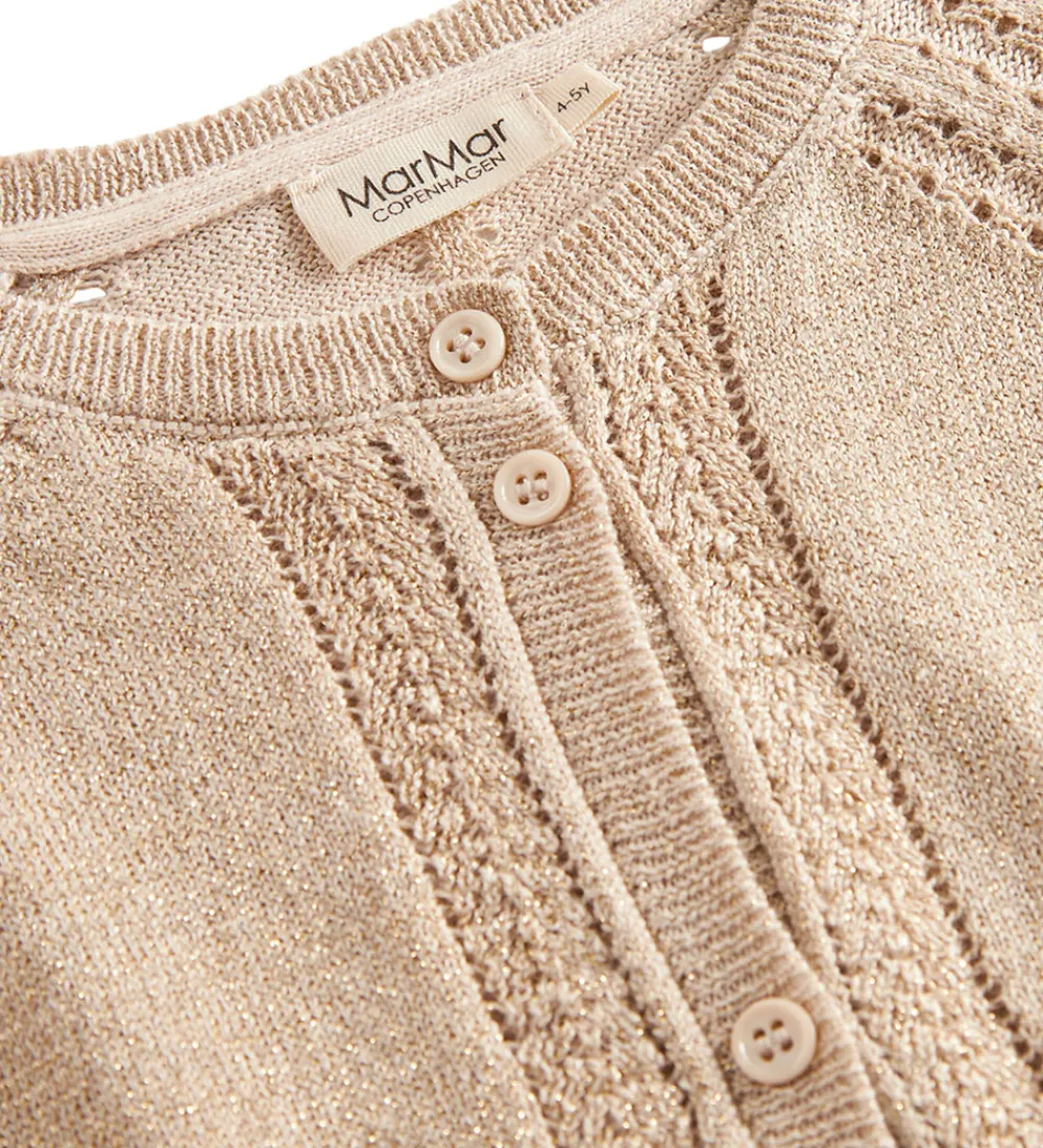 Børn MarMar Cardigans>Cardigan - Strik - Tillie - Gold Glitter