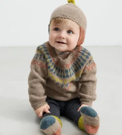 Børn MarMar Babyhjelme|Hue - Uld - Ayasa - Brun/Multifarvet