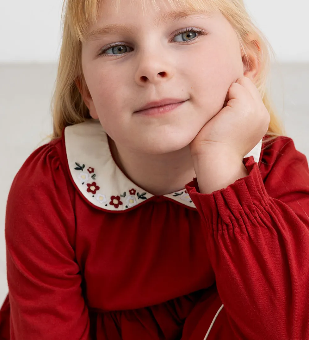 Børn MarMar Kjoler|Juletøj|Kjole - Bomuld/Modal - Dielle - Hibiscus Red