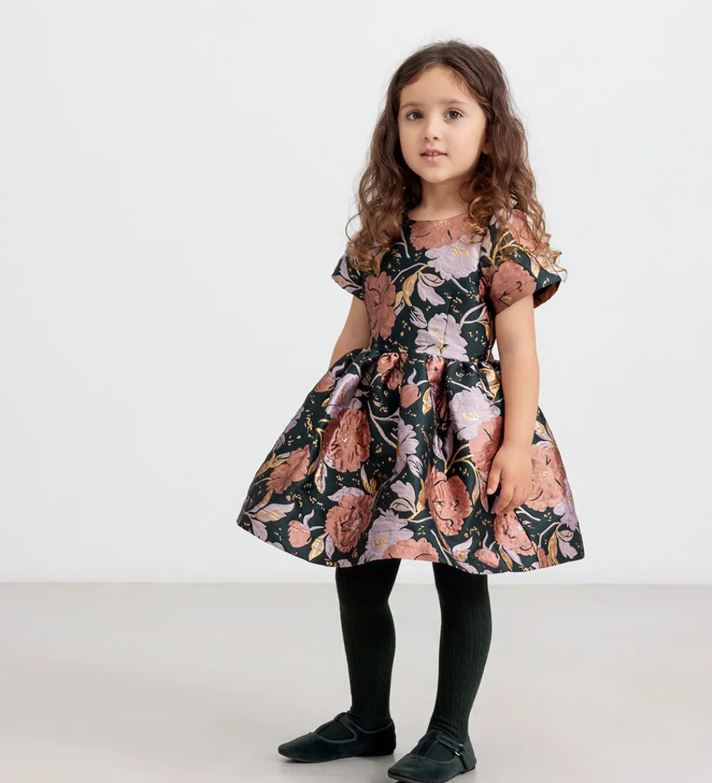 Børn MarMar Kjoler|Juletøj>Kjole - Jacquard - Doreen - Winter Bouquet