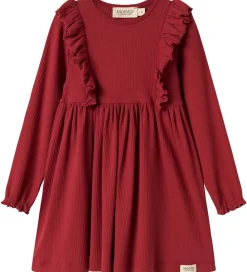 Børn MarMar Kjoler|Juletøj|Kjole - Modal/Rib - Dikte - Hisbiscus Red