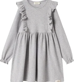 Børn MarMar Kjoler>Kjole - Rib/Modal - Dikte - Light Grey Melange