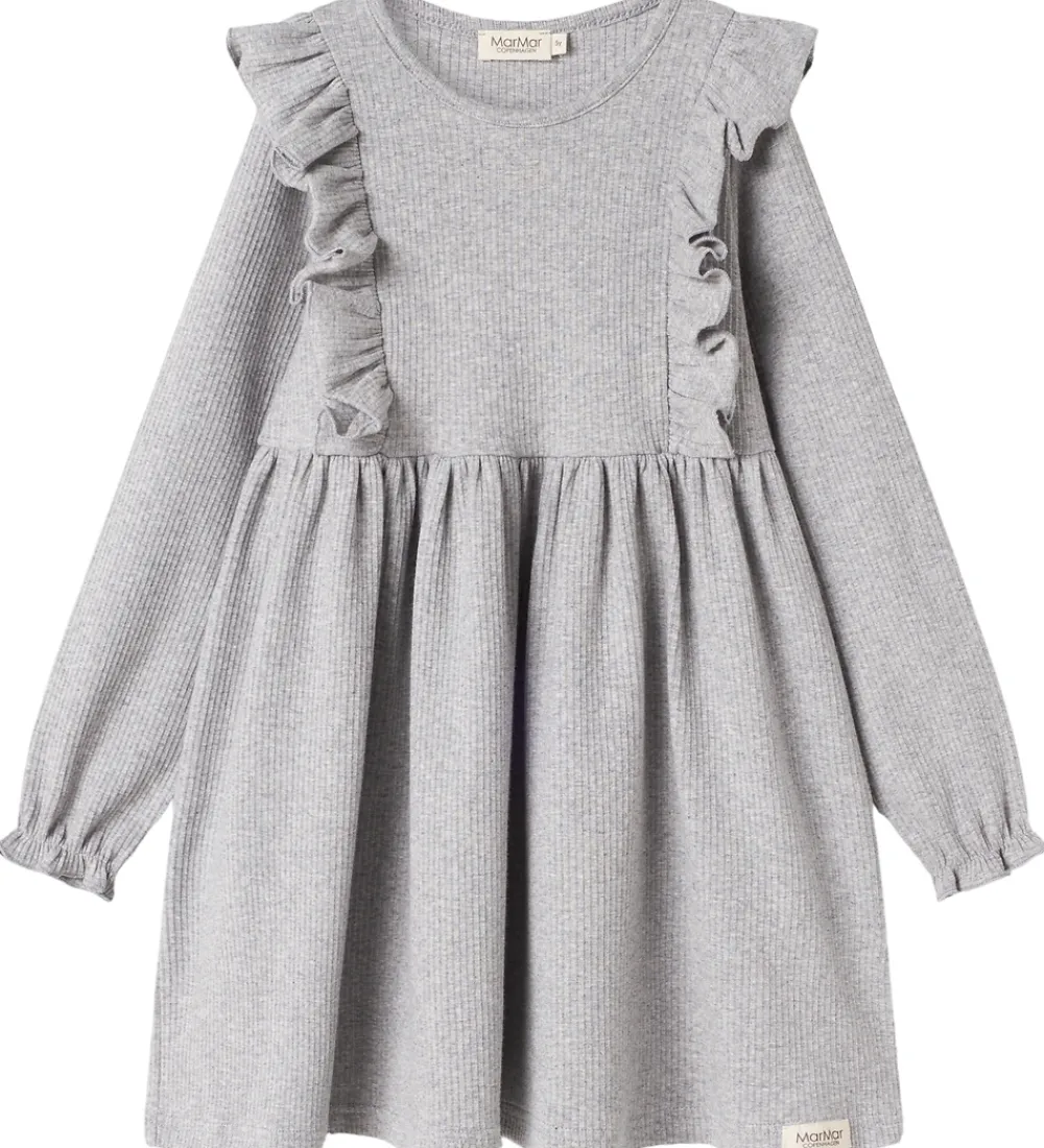 Børn MarMar Kjoler>Kjole - Rib/Modal - Dikte - Light Grey Melange