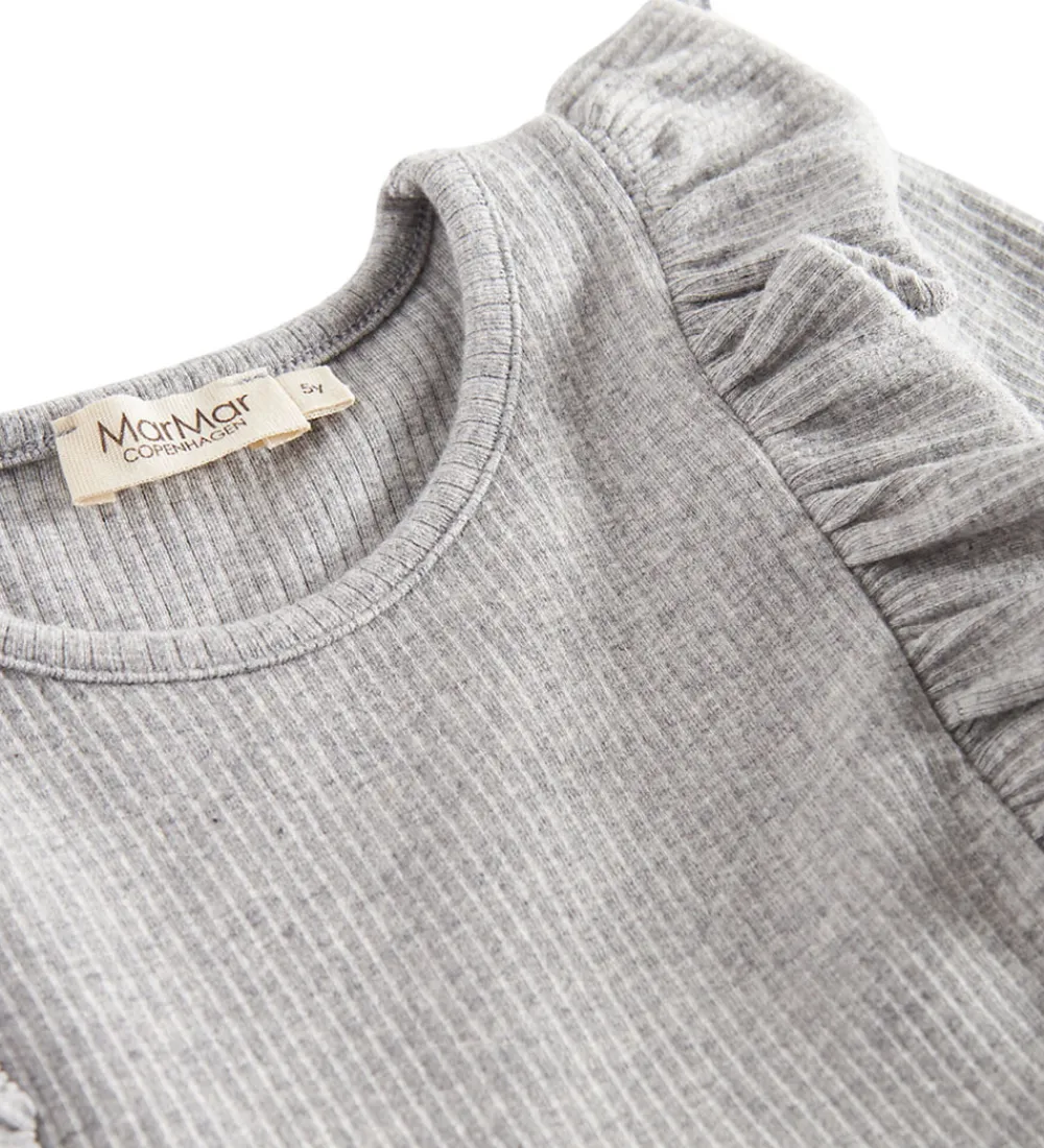 Børn MarMar Kjoler>Kjole - Rib/Modal - Dikte - Light Grey Melange