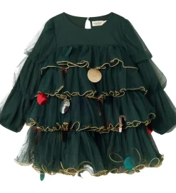 Børn MarMar Kjoler|Juletøj|Kjole - Tyl - December - Dark Leaf