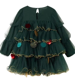 Børn MarMar Kjoler|Juletøj|Kjole - Tyl - December - Dark Leaf