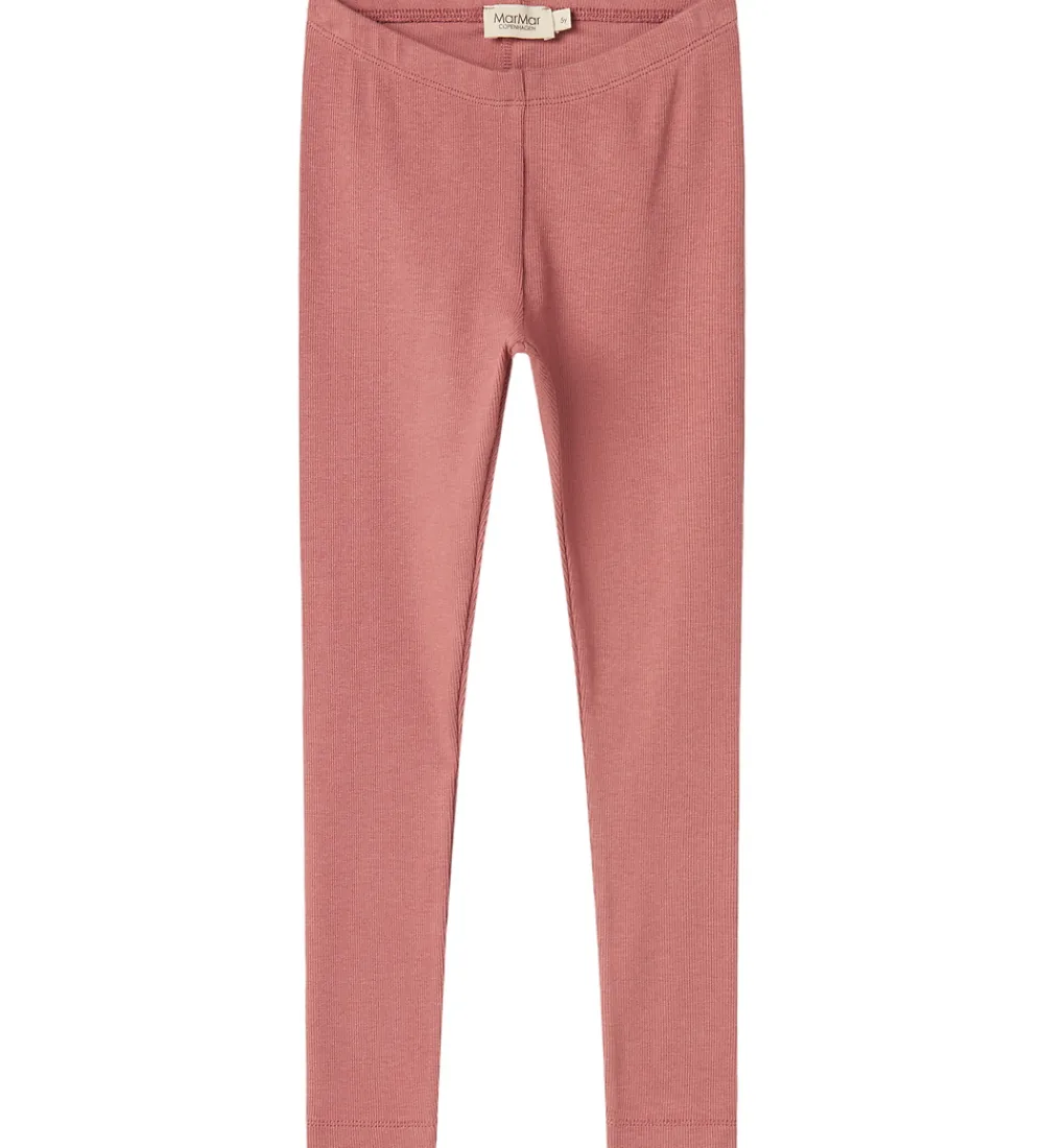 Børn MarMar Leggings|Leggings - Rib/Modal - Perished Rose