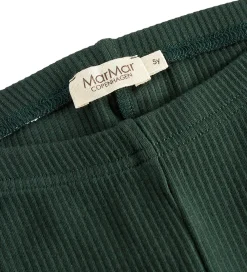 Børn MarMar Leggings|Juletøj>Leggings - Rib/Modal - Dark Leaf