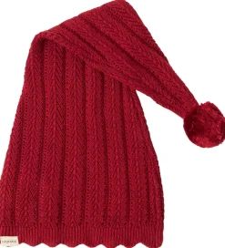 Børn MarMar Juletøj>Nissehue - Strik - Alfen - Hibiscus Red