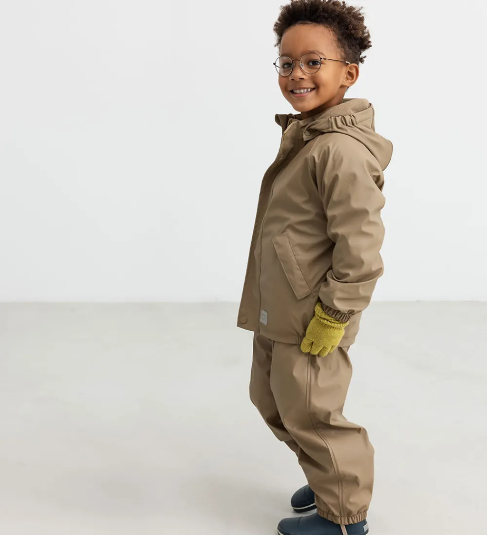 Børn MarMar Regntøj>Regntøj m. Fleece - PU - Obo - Sepia Brown