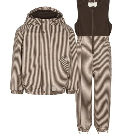 Børn MarMar Regntøj>Regntøj m Fleece - PU - Obo - Brown Stripe