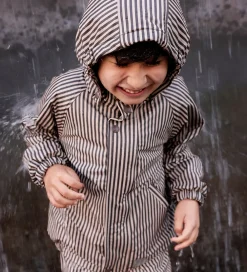 Børn MarMar Regntøj|Regntøj m. Seler - PU - Oddy - Brown Stripe
