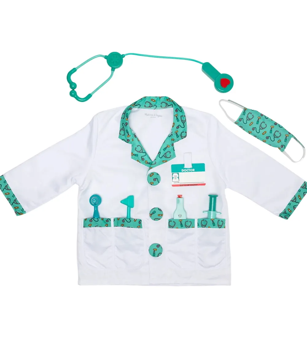 Melissa & Doug Udklædningstøj|Udklædning - Doktor-sæt - 8 Dele