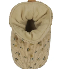 Melton Hjemmesko|Fløjlssko - Floral - Apple Cinnamon