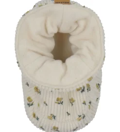 Melton Hjemmesko></noscript>Fløjlssko - Noos - Floral - Ecru