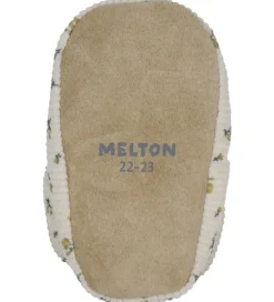 Melton Hjemmesko></noscript>Fløjlssko - Noos - Floral - Ecru