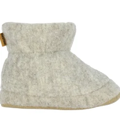 Melton Hjemmesko|Hjemmesko - Uld - Beige Melange