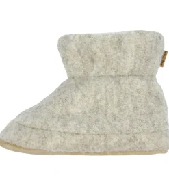 Melton Hjemmesko|Hjemmesko - Uld - Beige Melange