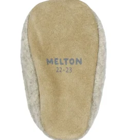 Melton Hjemmesko|Hjemmesko - Uld - Beige Melange