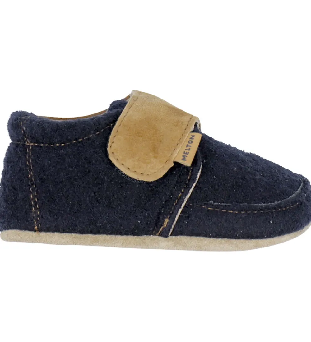 Melton Hjemmesko|Skindfutter - Marine