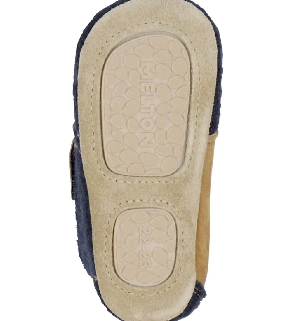 Melton Hjemmesko|Skindfutter - Marine