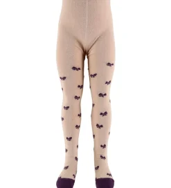 Børn Melton Strømpebukser>Strømpebukser - Glimmer - Crystal Pink m. Sløjfer