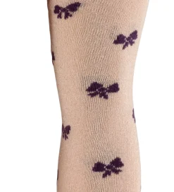 Børn Melton Strømpebukser>Strømpebukser - Glimmer - Crystal Pink m. Sløjfer