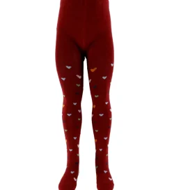 Børn Melton Strømpebukser|Strømpebukser - Wild Hearts - Sundried Tomato