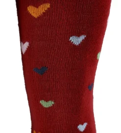 Børn Melton Strømpebukser|Strømpebukser - Wild Hearts - Sundried Tomato