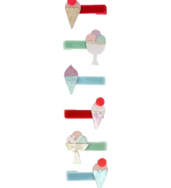 Meri Meri Hårspænder>Hårclips - 6-pak - 4 cm - Ice Cream